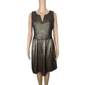 Lila Clothing Co Metallic Gold and Black Dress L